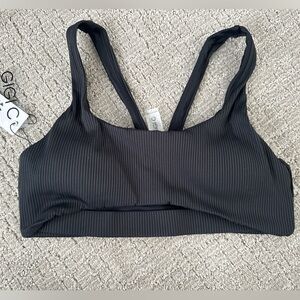 REVOLVE GIGI C Black Ribbed Sports Bra